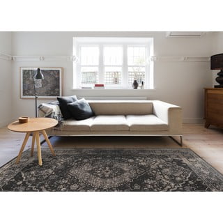 Temno siva volnena preproga 100x180 cm Zana – Agnella