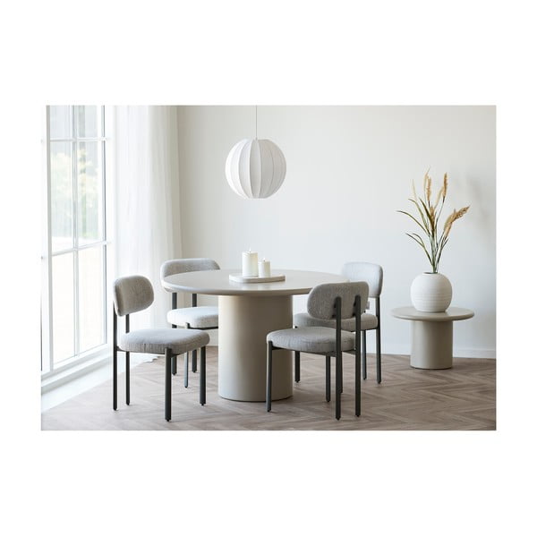 Bela viseča svetilka s tekstilnim senčilom ø 40 cm Coventry – House Nordic-image-1