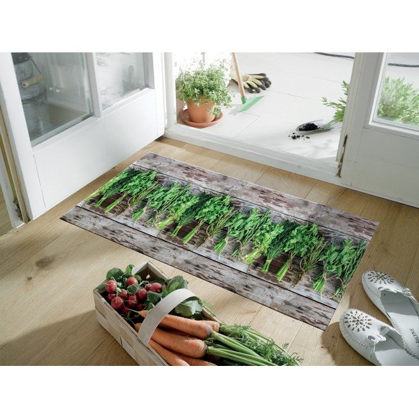 Rjavo-zelen tekač Floorita Aromatica, 58 x 280 cm-image-1