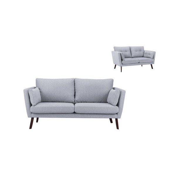Svetlo siva 3-sedežna zofa Mazzini Sofas Elena-image-4