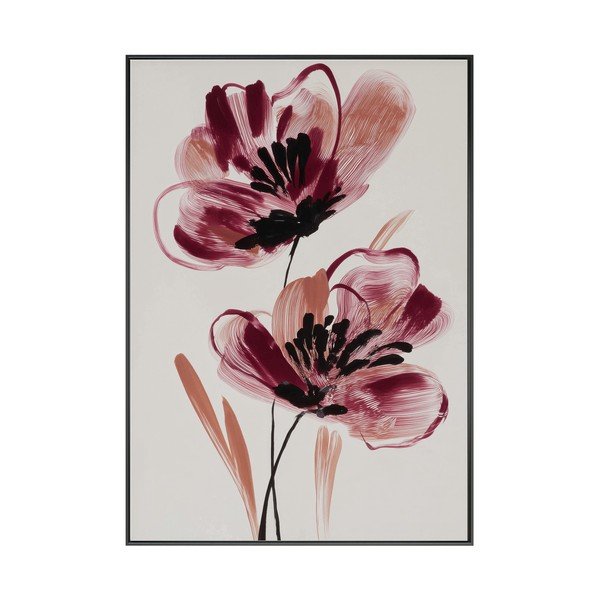 Tiskana slika z okvirjem/na platnu 70x100 cm Burgundy Blooms – Styler