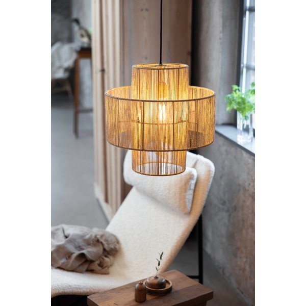 Viseča svetilka v naravni barvi s senčilom iz jute ø 40 cm Soga – Markslöjd-image-1