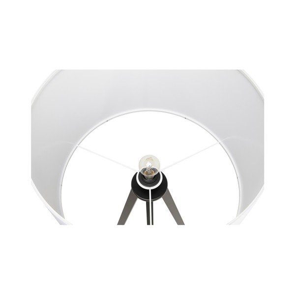Kokoon Trivet talna svetilka s črno strukturo in belim senčnikom-image-3