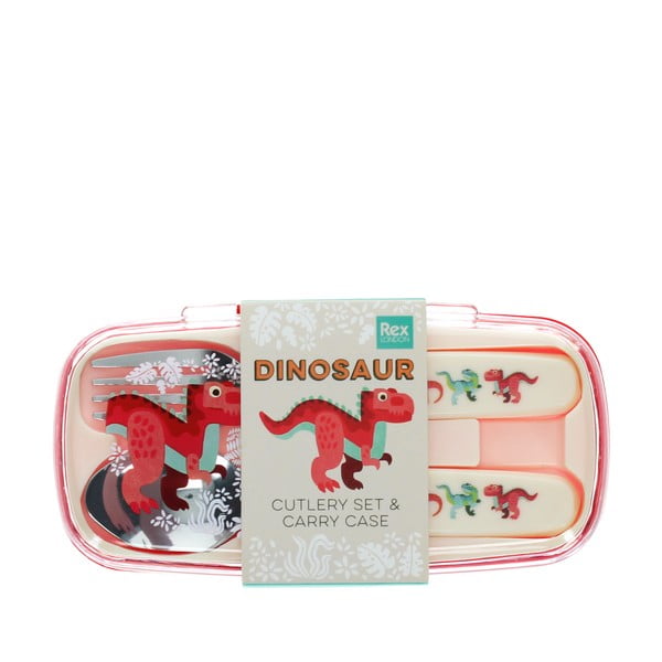 Otroški jedilni pribor 2 ks iz nerjavečega jekla Baby Dinos – Rex London-image-2
