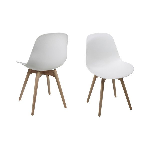 Komplet 2 belih jedilnih stolov Actona Scramble Dining Set