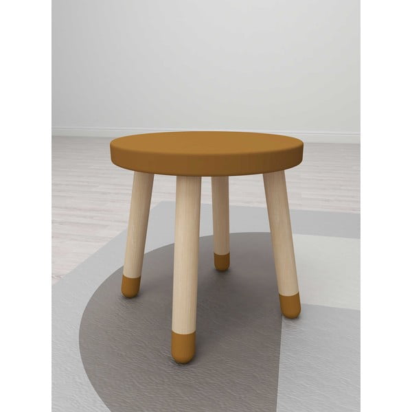 Gorčično rumen otroški stolček Flexa Dots, ø 30 cm-image-1