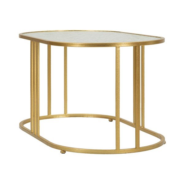 Klubska mizica s stekleno mizno ploščo v beli in zlati barvi 50x90 cm Antalia – Mauro Ferretti-image-3