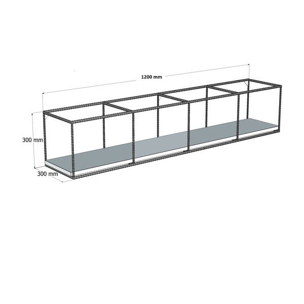 Stenska polica z desko iz temnega oreha Miray, dolžina 120 cm-image-2