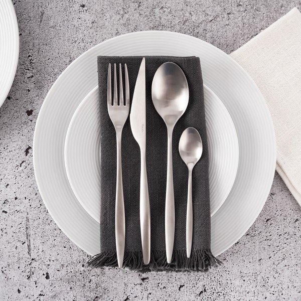 Pribor iz nerjavečega jekla 24 ks v srebrni barvi – Orion-image-1