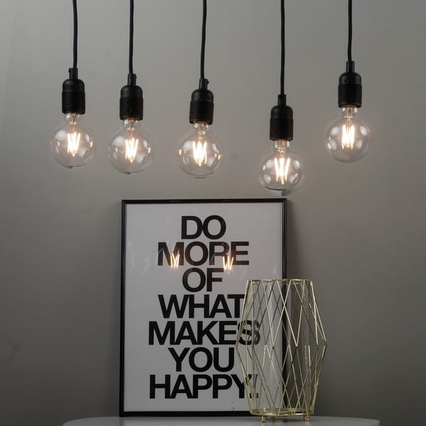 Črna peterna viseča svetilka Sotto Luce Uno-image-1