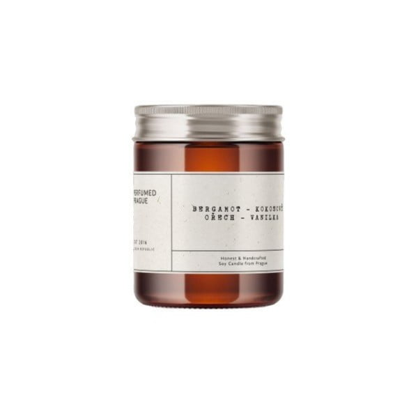Dišeča sveča iz sojinega voska čas gorenja 40 h #32 Bergamot, Coconut, Vanilla – Perfumed Prague-image-4