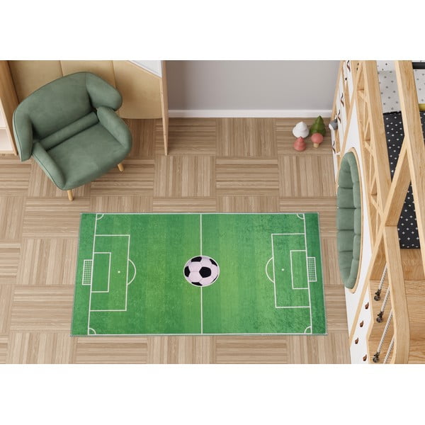 Zelena pralna otroška igralna preproga 100x160 cm Soccer Time – Vitaus-image-1