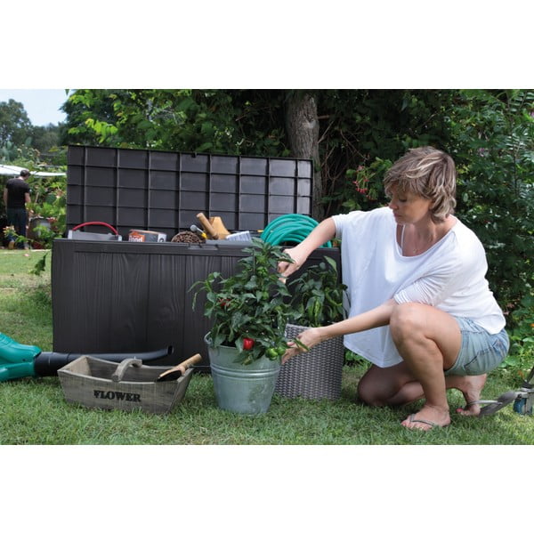 Temno siva vrtna škatla za shranjevanje Sherwood – Keter-image-1