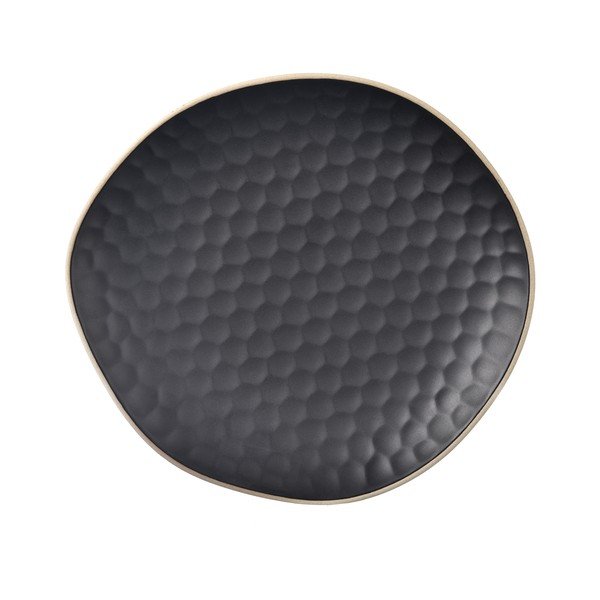 Črn servirni krožnik iz kamenine Tea Time – Orion-image-2