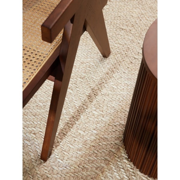 Kremno bela/slonokoščena ročno tkana preproga iz mešanice volne 160x230 cm Majoli – Elle Decoration-image-4