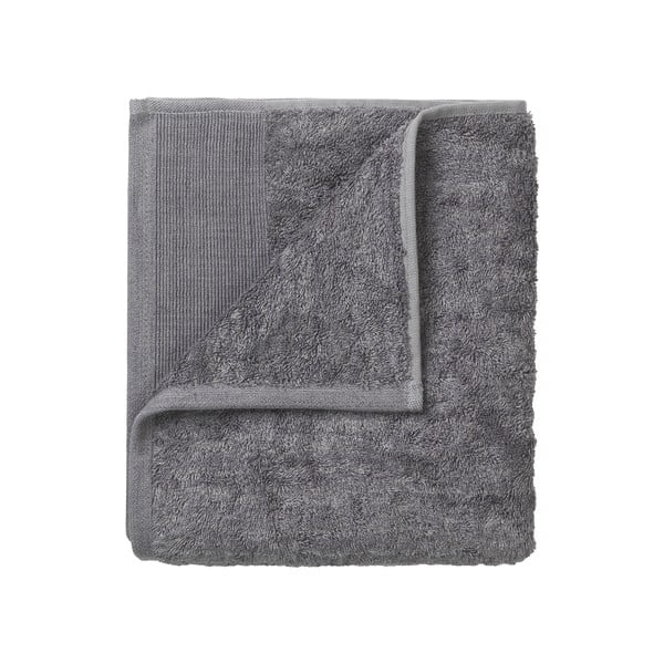 Komplet 4 temno sivih bombažnih brisač Blomus, 30 x 30 cm