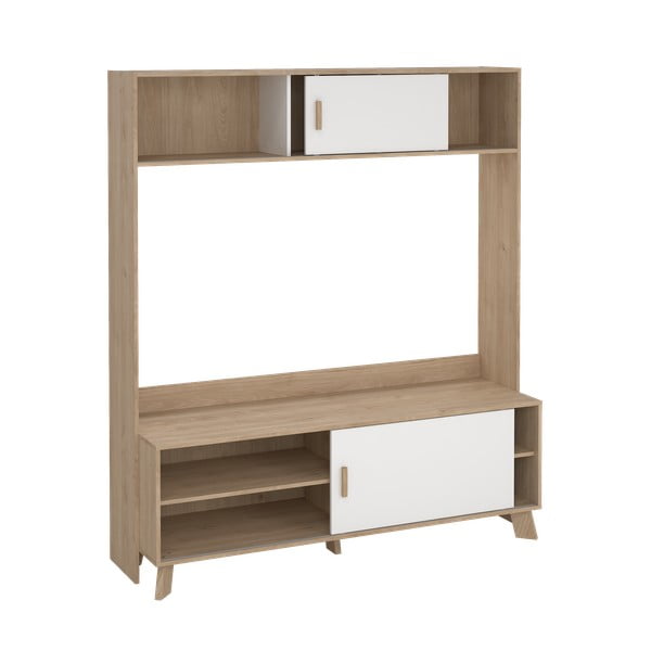 Bel TV komplet v hrastovem dekorju 159x181x48 cm Ikast – Tvilum-image-4