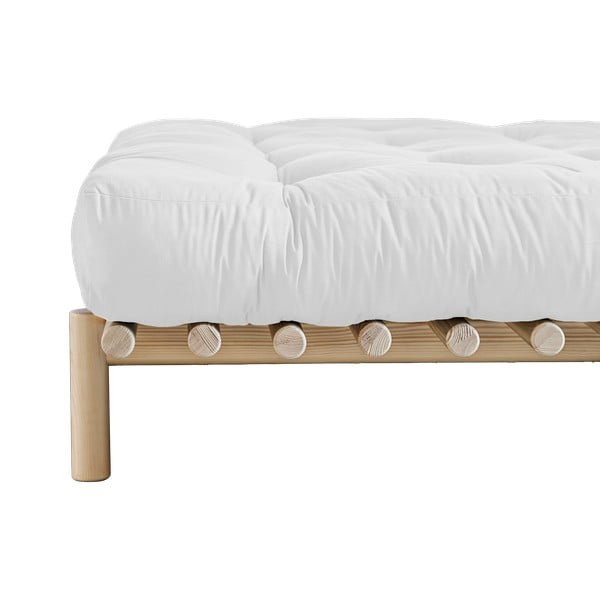 Zakonska postelja iz borovega lesa z letvenim dnom Karup Design Pace Natural, 160 x 200 cm-image-3