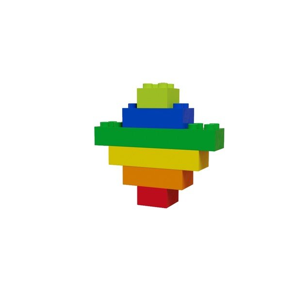 Komplet mavričnih kock za sestavljanje Hubelino Rainbow, 120 kosov-image-1