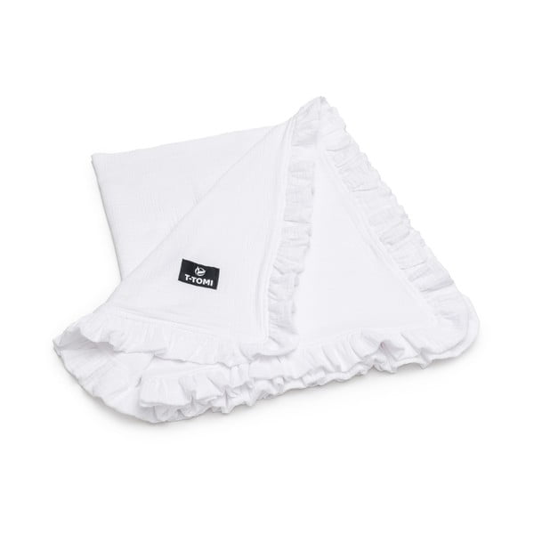 Bela otroška odeja iz muslina 80x100 cm – T-TOMI