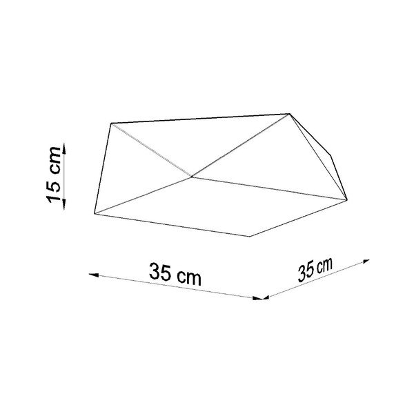 Črna stropna svetilka 35x35 cm Koma – Sollux-image-4