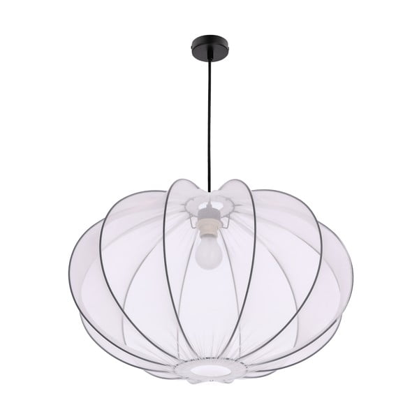 Bela viseča svetilka s tekstilnim senčilom ø 60 cm Mellow – Candellux Lighting-image-4
