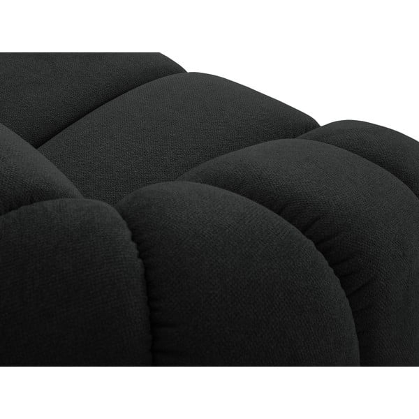 Črna kotna sedežna garnitura (levi kot) Diana – Micadoni -image-1