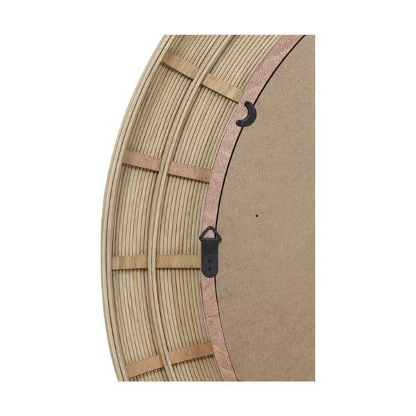 Stensko ogledalo z okvirjem iz ratana ø 109,5 cm Piedre – Light & Living-image-4