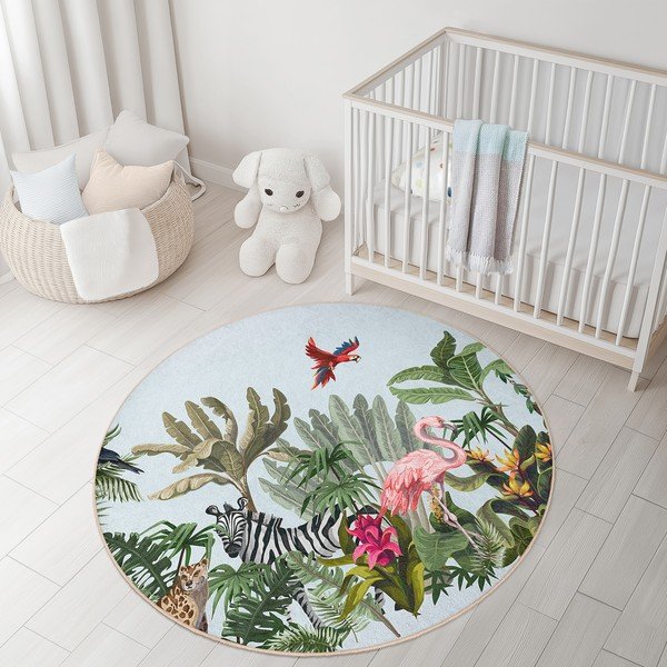 Pralna otroška preproga ø120 cm Jungle – Mila Home-image-4