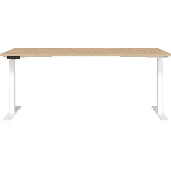 Električna dvižna pisalna miza z nastavljivo višino z mizno ploščo v hrastovem dekorju 80x180 cm Jet – Germania-image-1