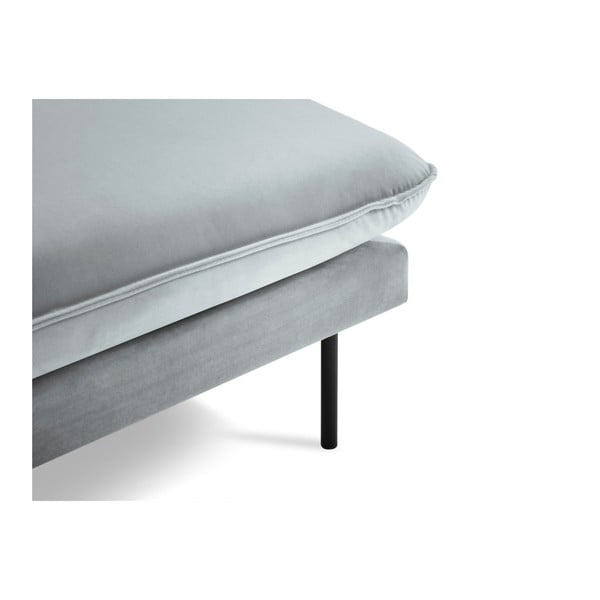 Svetlo siv žameten počivalnik Cosmopolitan Design Vienna, levi kot-image-4