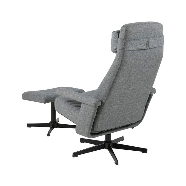 Temno siv naslanjač s taburejem Actona Tranby-image-4