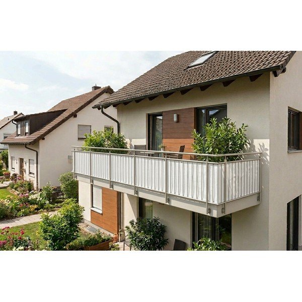 Bel plastičen zastor za balkon 500x90 cm - Garden Pleasure