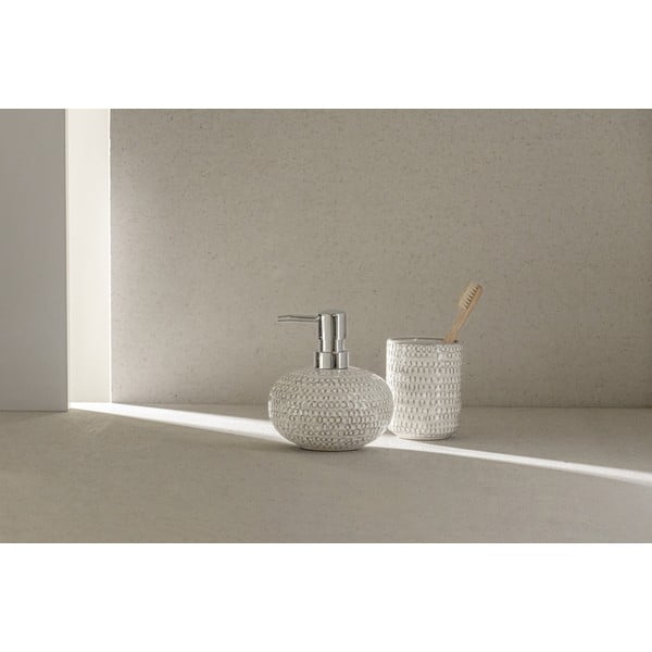 Kremno bel keramičen lonček za zobne ščetke Pergole – Wenko-image-3