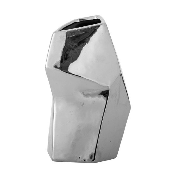 Vaza iz kamenine v srebrni barvi (višina 23 cm) Dimona – Bloomingville-image-3