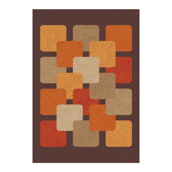 Rjava in oranžna preproga Universal Boras, 190 x 280 cm