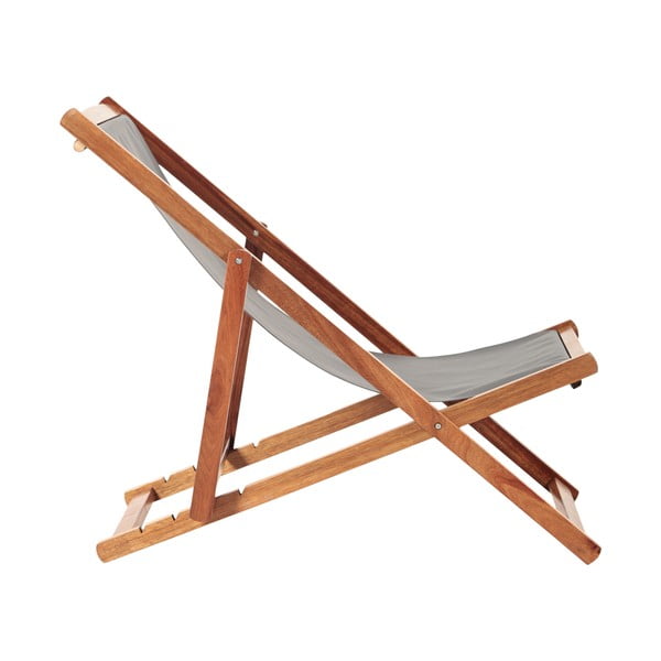 Siv/v naravni barvi vrtni ležalnik iz masivnega lesa Dionysus – Bonami Essentials-image-3