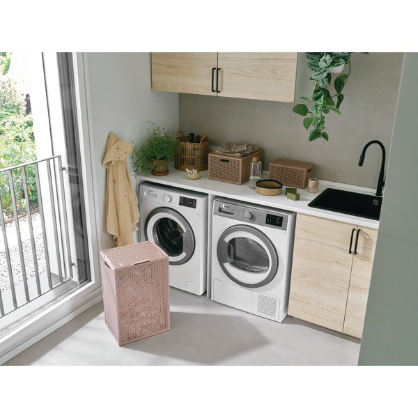 Prašno rožnata škatla za shranjevanje s pokrovom iz reciklirane plastike 30x38x21 cm Kaya – Curver-image-3