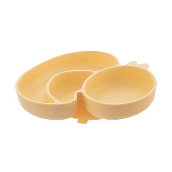 Rumen silikonski otroški krožnik 19x19,5 cm Chicken – Orion-image-3