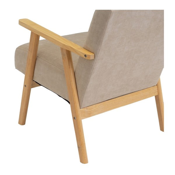 Bež fotelj iz šenilje Vintage – Casa Selección-image-4