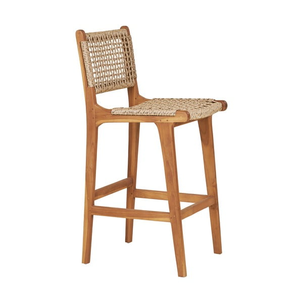 Barski stol iz masivnega tika v naravni barvi (višina sedeža 60 cm) Derby – House Nordic-image-3