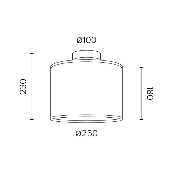 Črna stropna svetilka Sotto Luce MIKA, Ø 25 cm-image-2