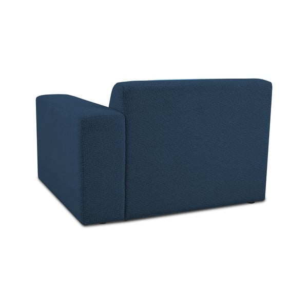 Temno moder modul za sedežno garnituro iz tkanine bouclé (desni kot) Roxy – Scandic-image-2