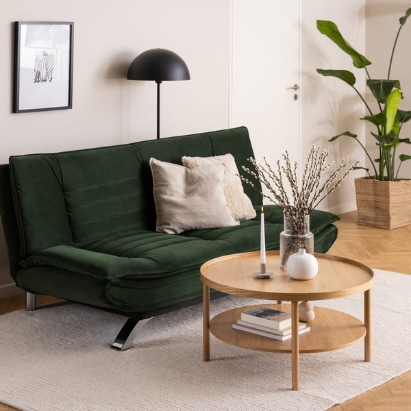 Okrogla mizica v hrastovem dekorju v naravni barvi ø 80 cm Banbury – Actona-image-1