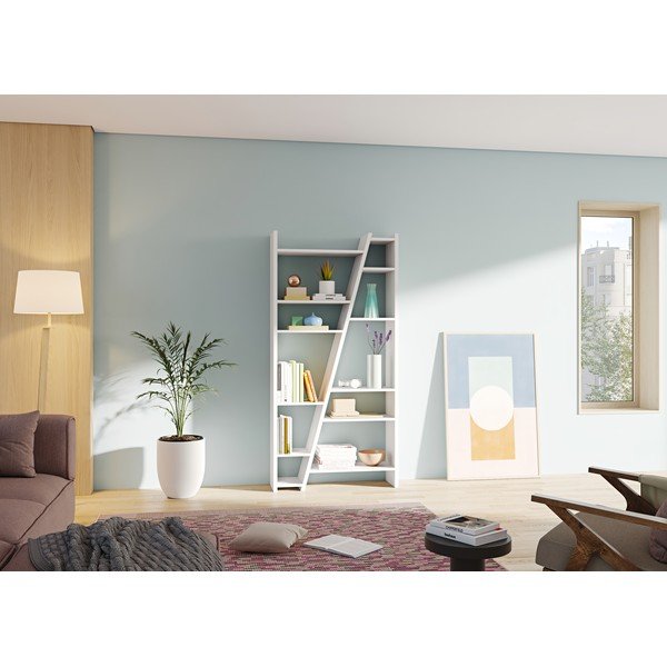 Bela knjižna omara TemaHome Delta-image-1