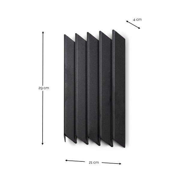 Črn kovinski stenski obešalnik 21 cm Sensu – Spinder Design-image-4