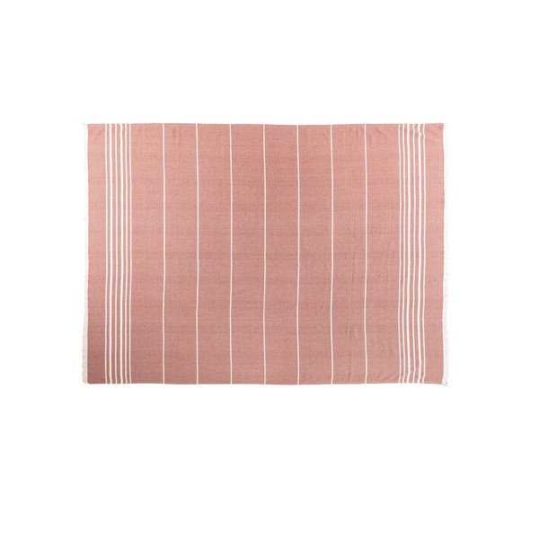 Bombažna odeja v barvi terakote 150x200 cm Solene – Tiseco Home Studio-image-2