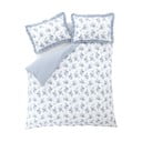 Bela/modra posteljnina za zakonsko posteljo 200x200 cm Lucie Floral Frill – Catherine Lansfield