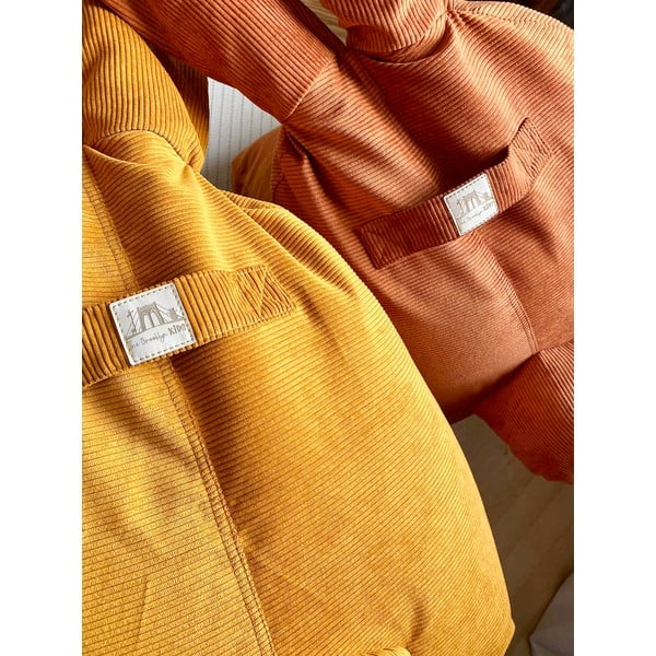 Oker rumena otroška vreča za sedenje Funny Bunny – The Brooklyn Kids-image-1