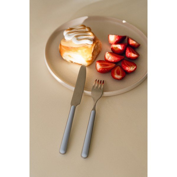 Svetlo moder/v srebrni barvi pribor 4 ks iz nerjavečega jekla za 1 osebo Noli – noo.ma-image-2